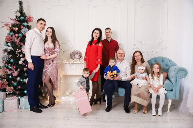 сімейний фотосет 6 новорічний